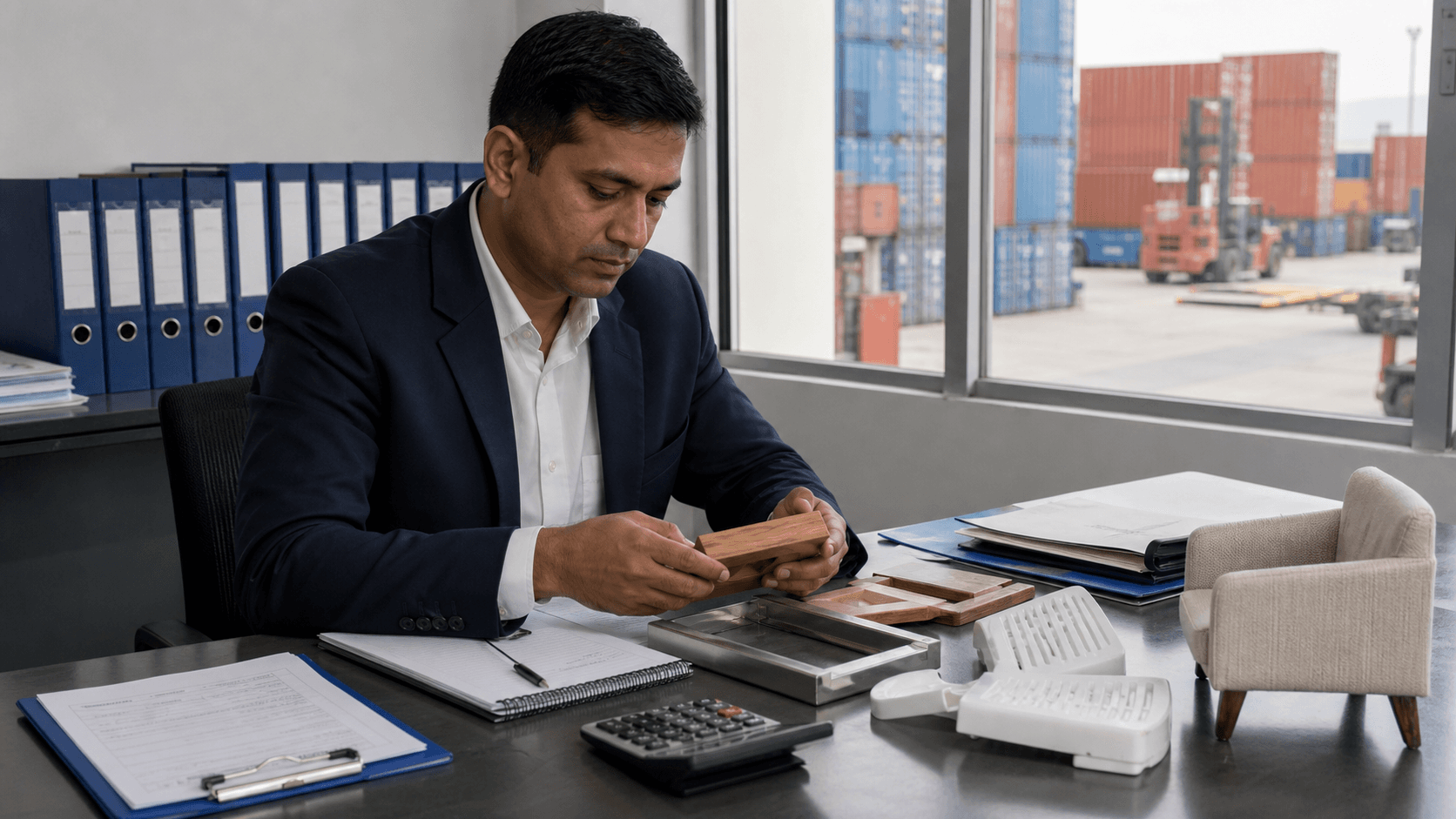 Nepal customs specialist reviewing furniture materials HS codes value duty and VAT