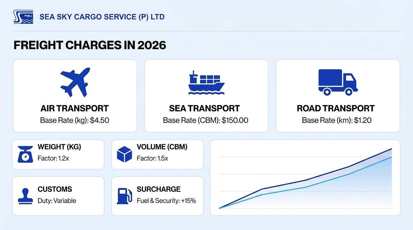 Freight charges in 2026 explained with key pricing factors.