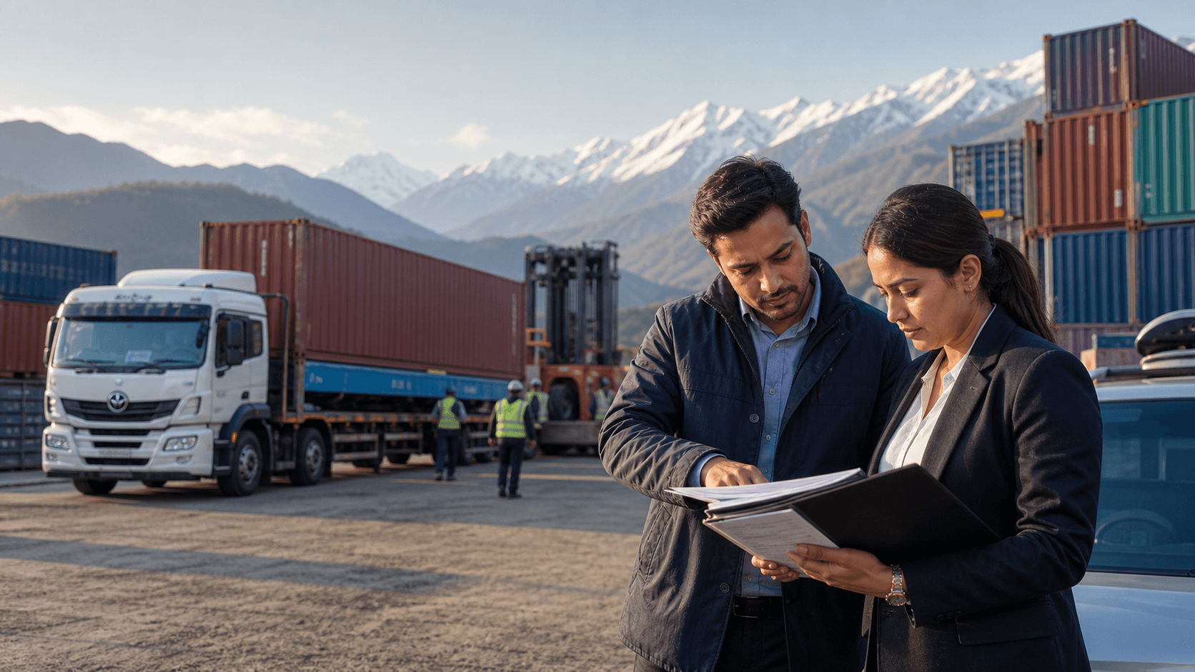 South Asia freight corridor through India to Nepal and Bhutan