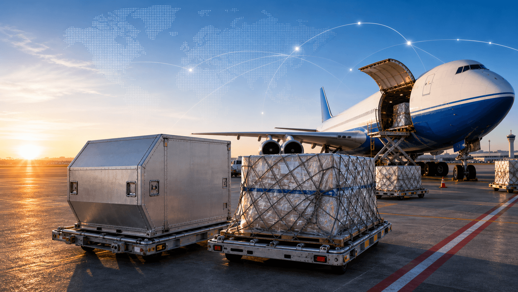 Air cargo containers, airline pallets, and smooth international air freight planning.