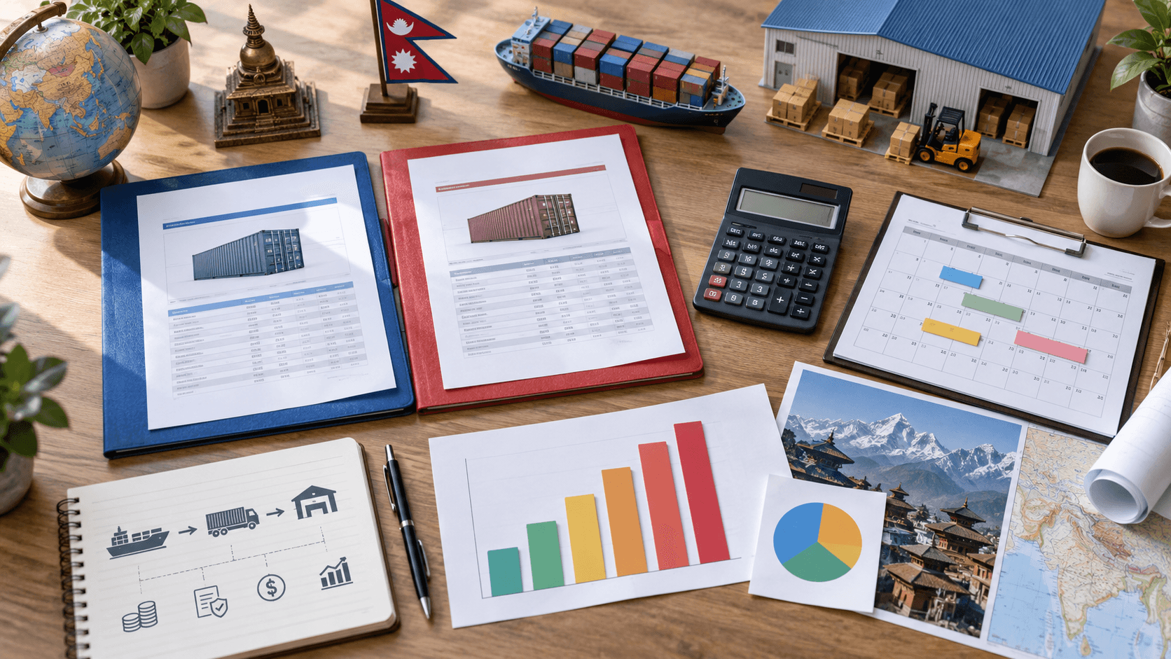 Landed cost budgeting margin and supplier comparison dashboard for a Nepal importer