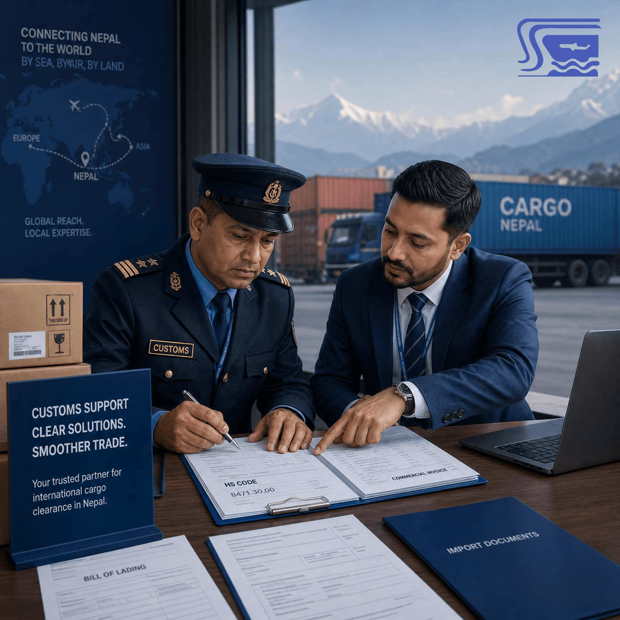 Customs support is essential in an international cargo company.