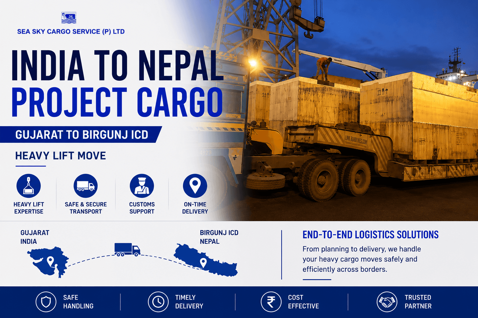 India to Nepal Project Cargo: Gujarat to Birgunj ICD