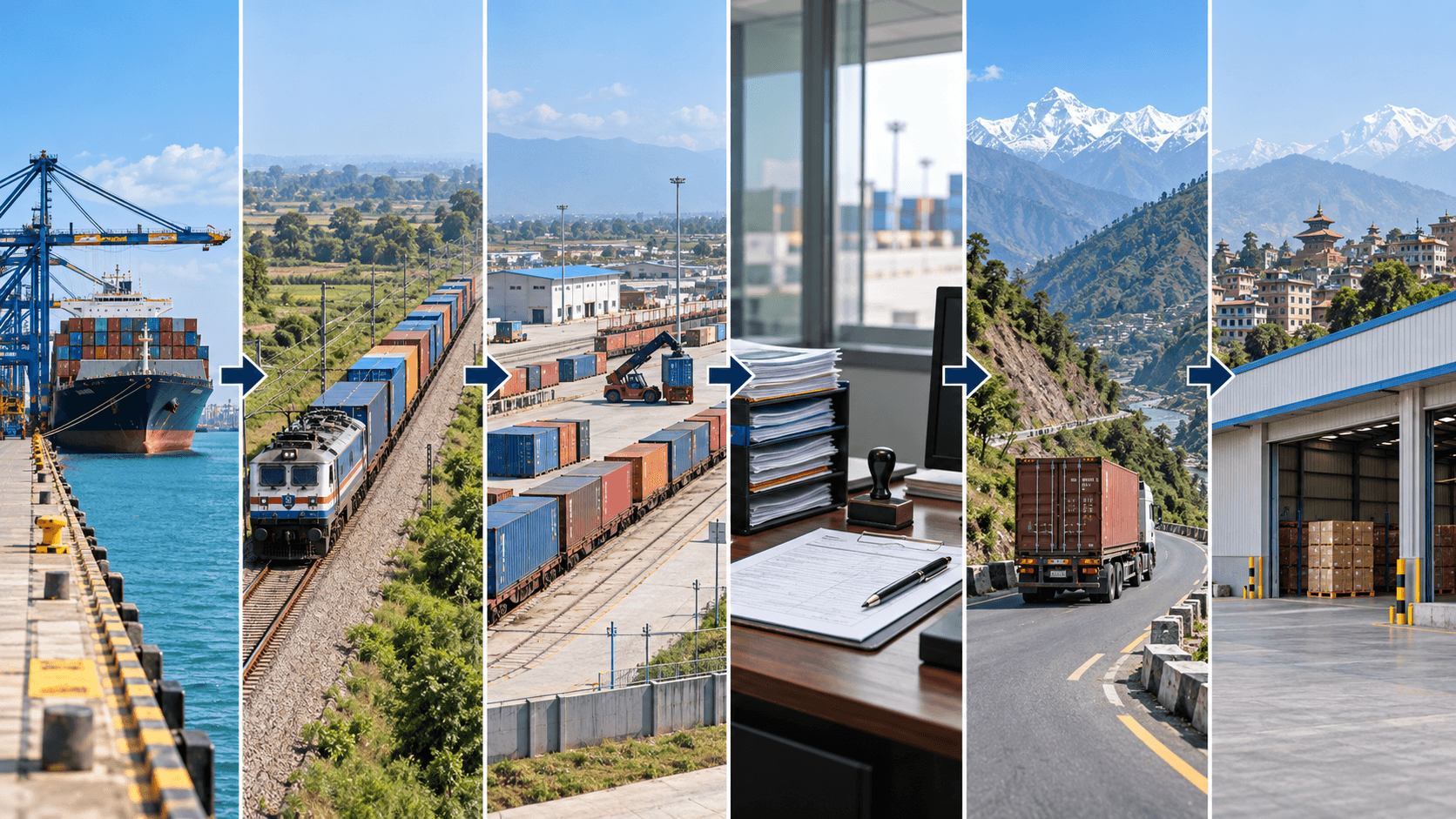 End-to-end cargo route from an Indian seaport to Kathmandu through Birgunj ICD