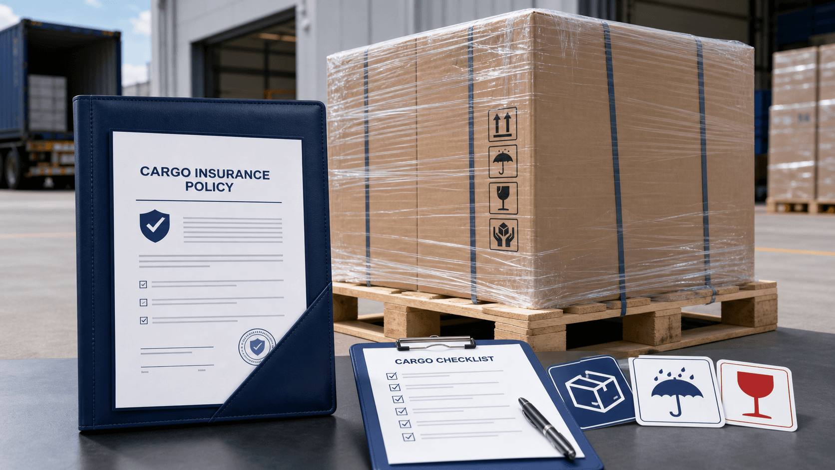 Freight insurance protects cargo against transit risks.