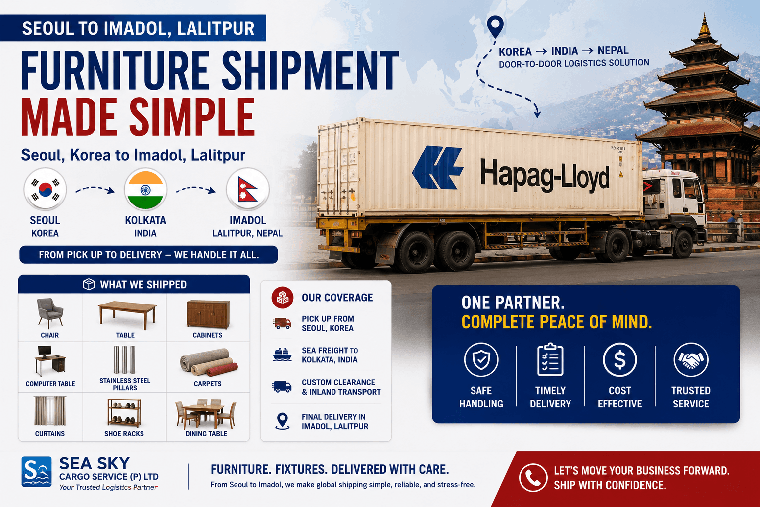 Seoul to Lalitpur Furniture Project: Sea Sky’s project