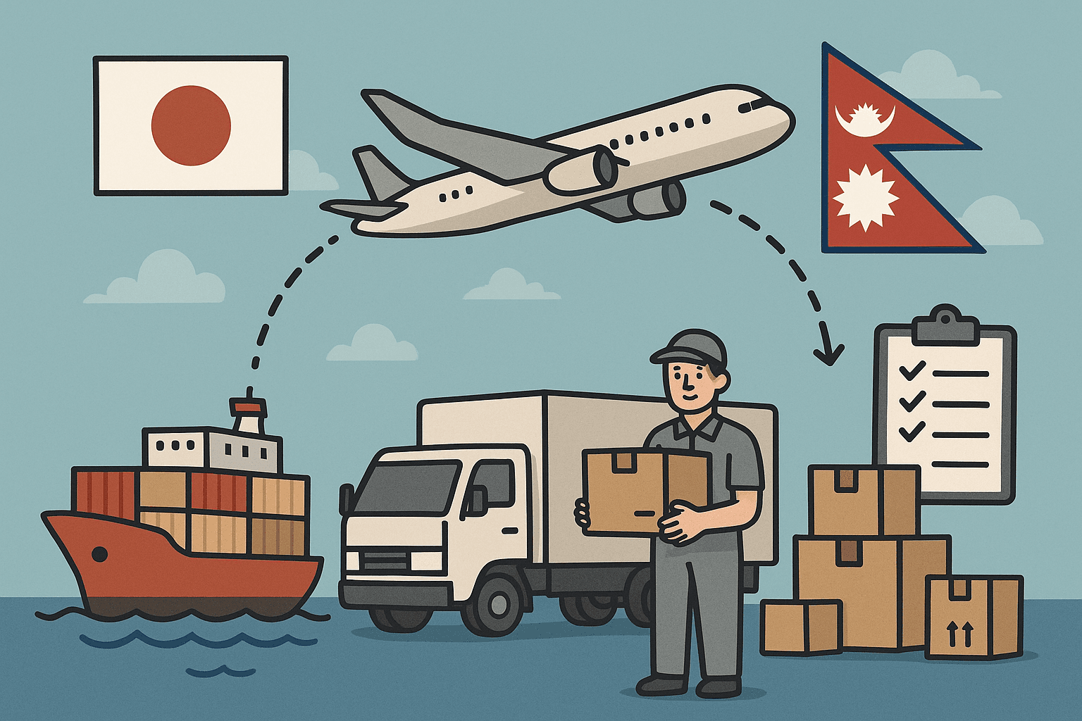 Shipping Mode from Japan to Nepal