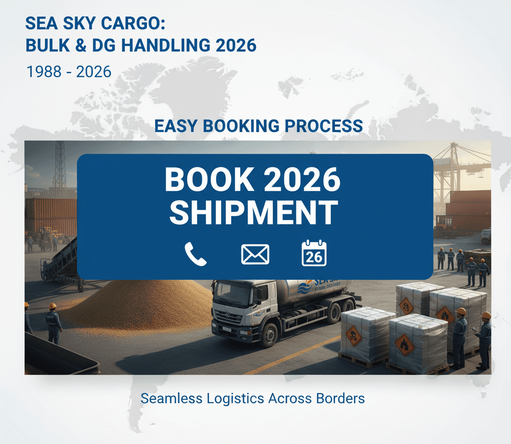 Easy booking process for Sea Sky Cargo 2026 services.
