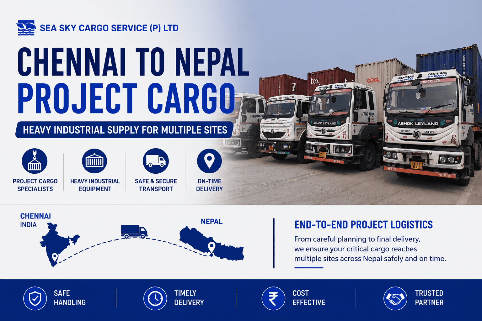 Chennai to Nepal Project Cargo: Heavy Industrial Supply