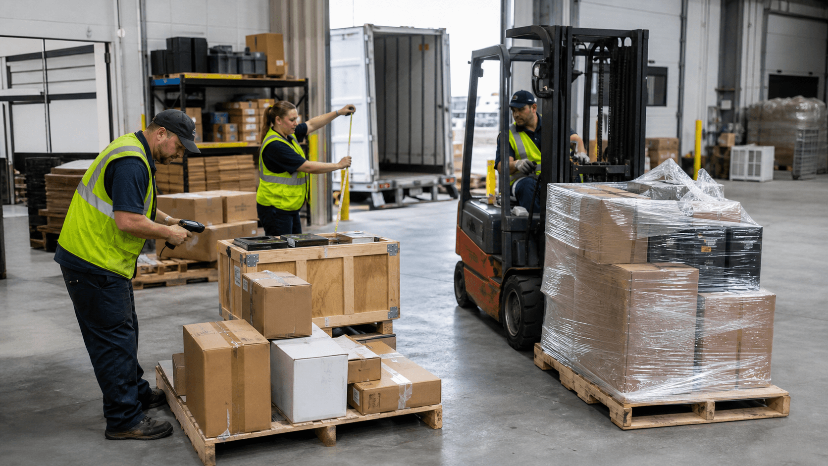 US freight warehouse consolidating orders from multiple suppliers for a Nepal importer