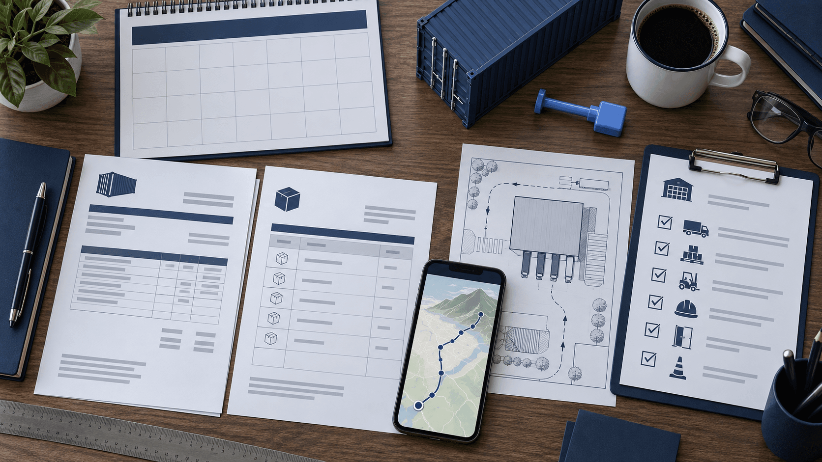 Planning checklist, route tracking and warehouse access documents for Birgunj to Kathmandu delivery