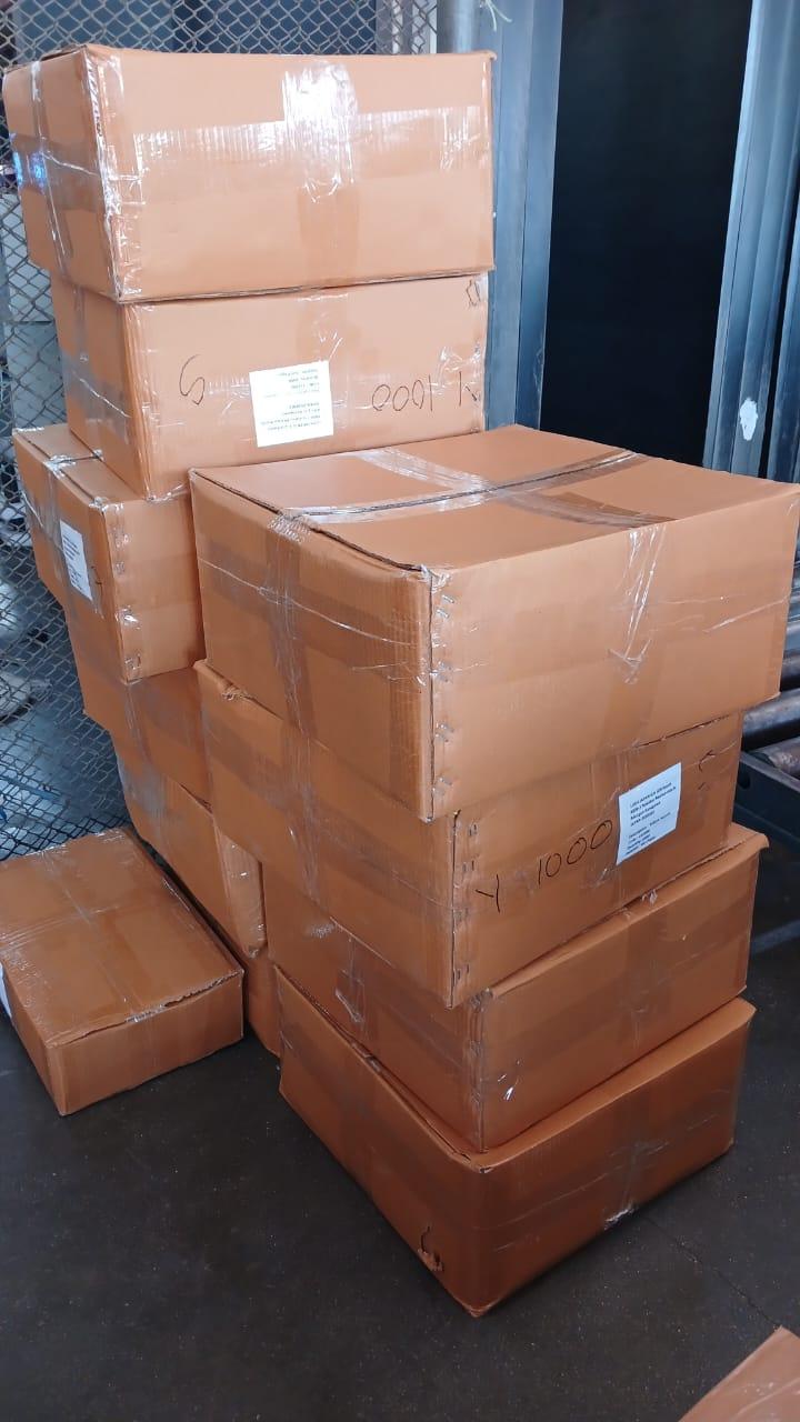 Handmade Lokta paper packaged carefully for export to Japan.