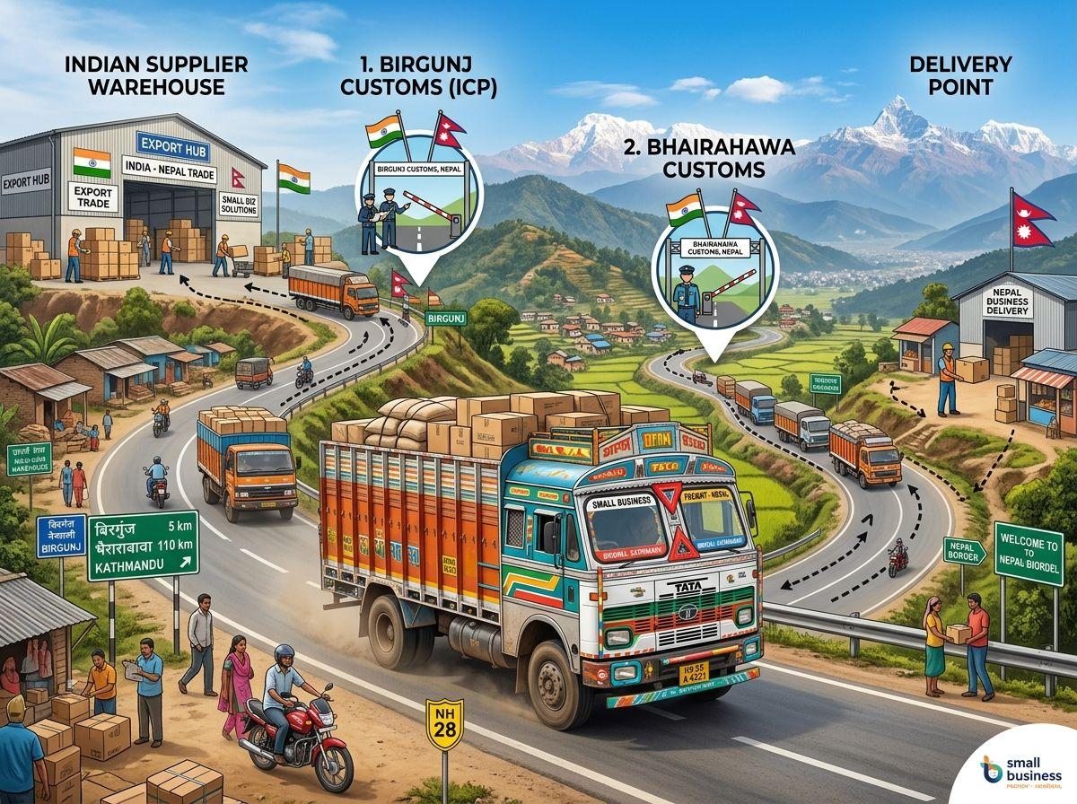 Freight from India to Nepal for small businesses.