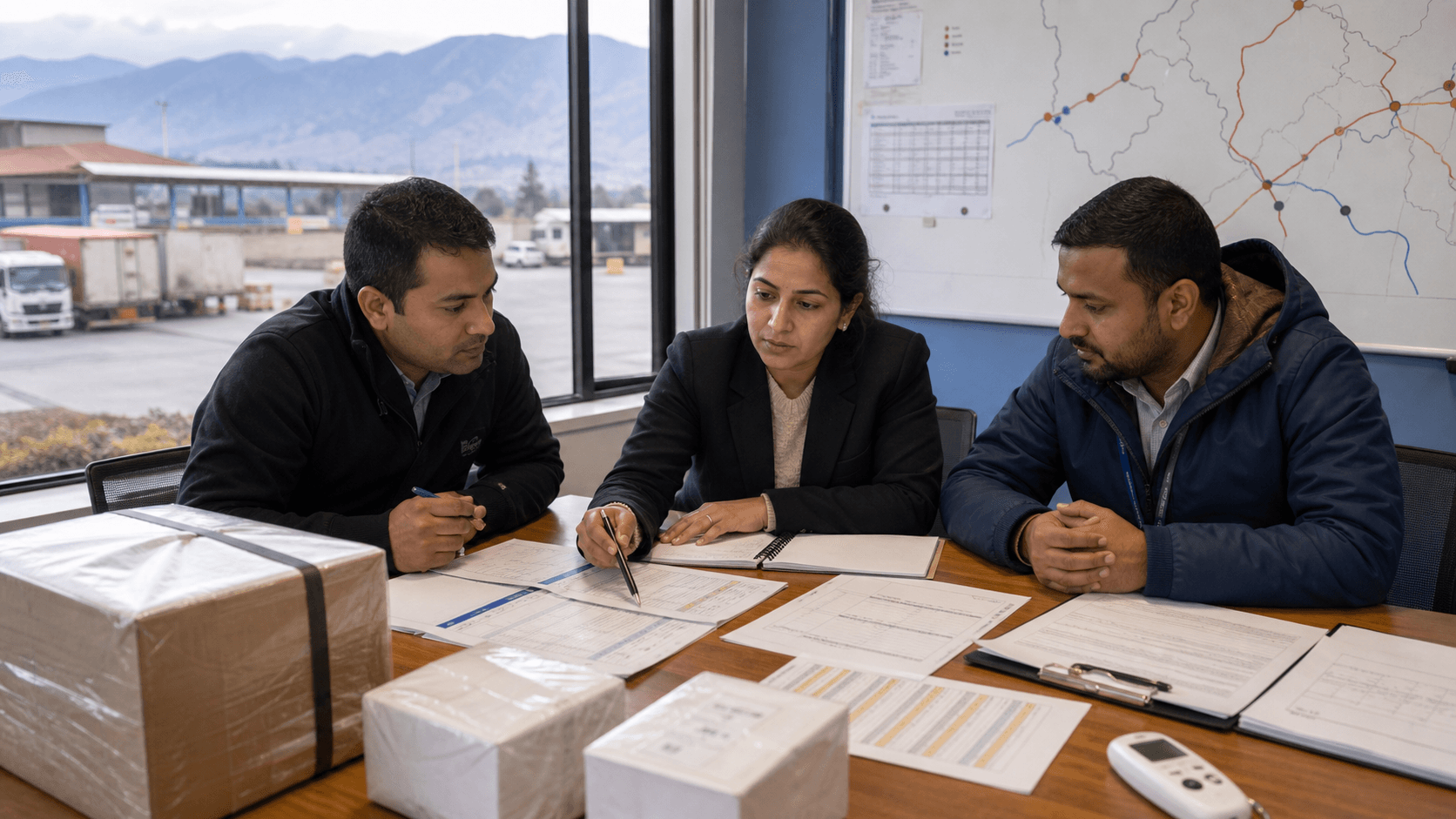 Hospital procurement and logistics teams building a medical cargo control plan before pickup