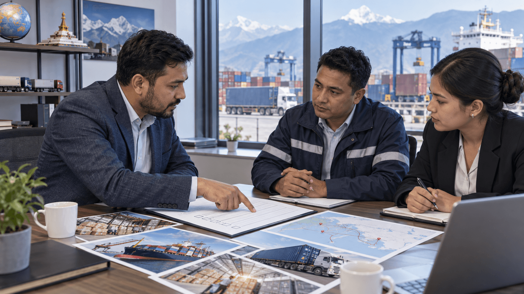 Nepal importer interviewing freight professionals with a ten-question shipment checklist