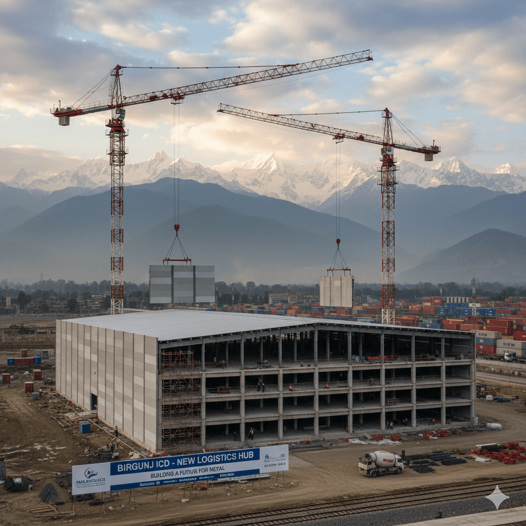 New logistics warehouse rising in Nepal's Birgunj.
