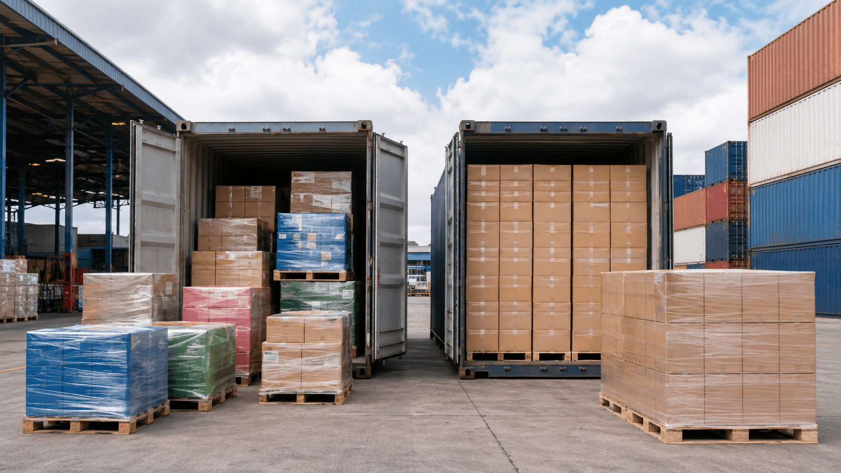 Shared LCL pallets compared with a dedicated FCL container for Nepal cargo