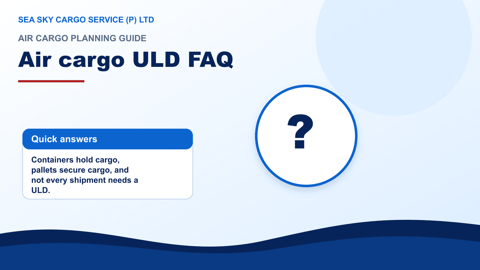 Air cargo ULD questions answered for shippers planning containers pallets and loose cargo