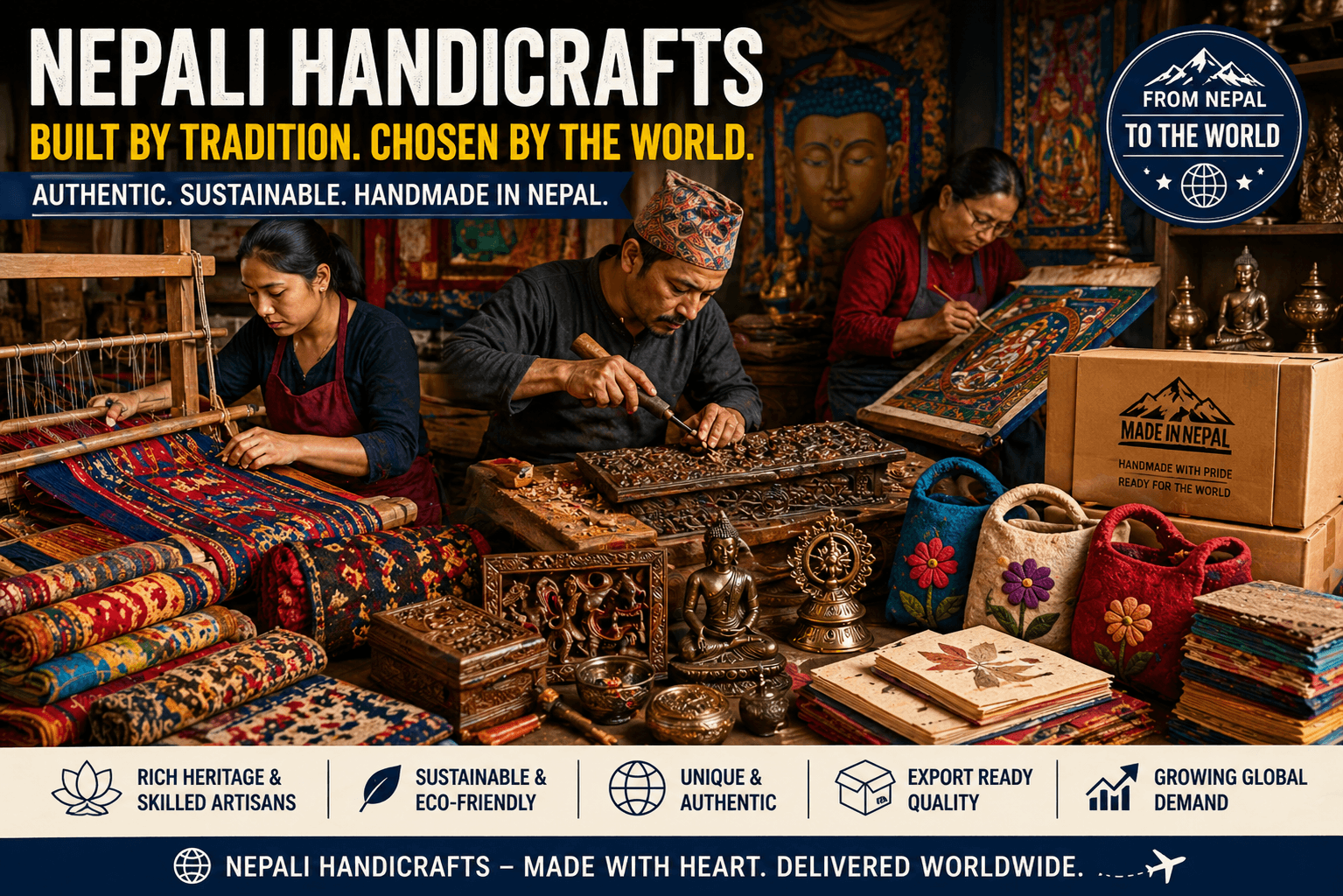 Why Nepali handicrafts have strong global export potential.