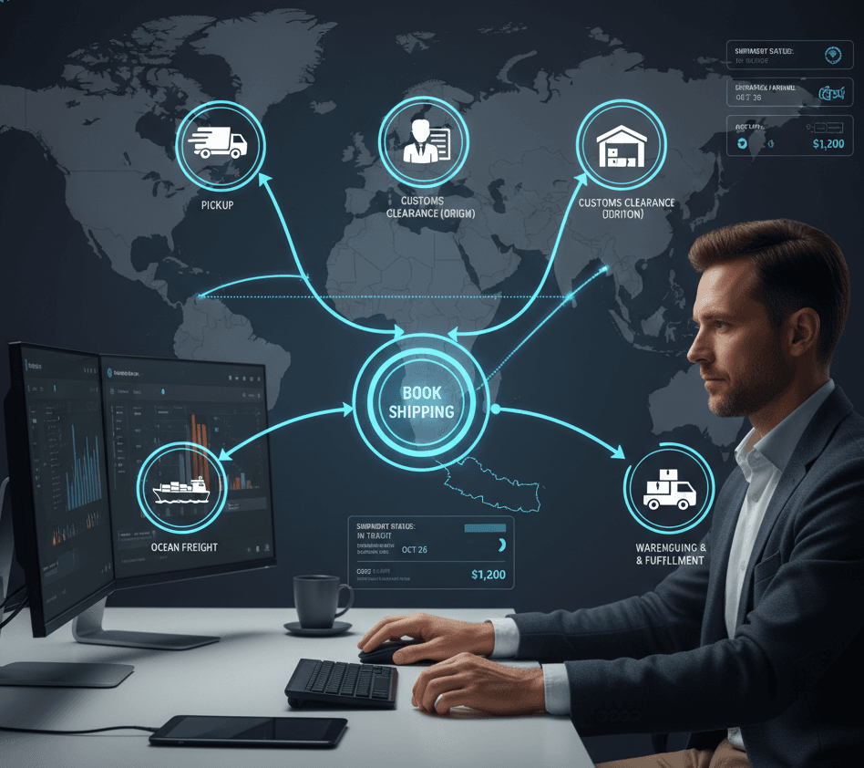 Modern importer using a logistics company for seamless, worry-free trade in Nepal.