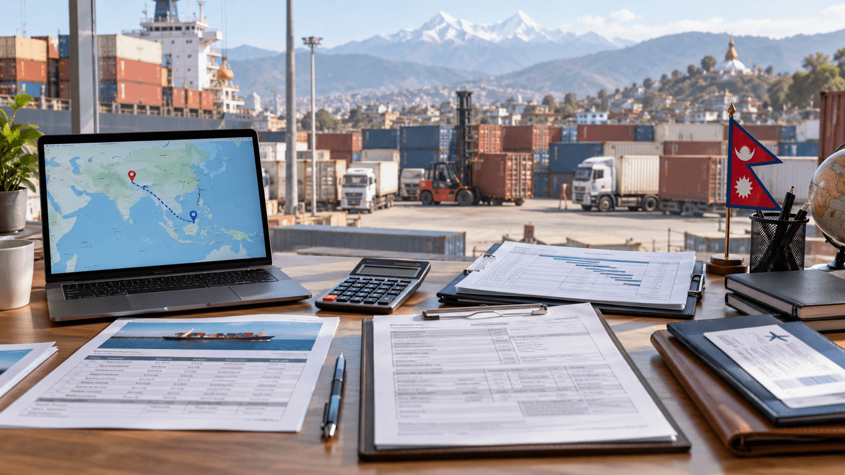 Sea Sky Cargo landed cost planning with freight customs tax and delivery line items