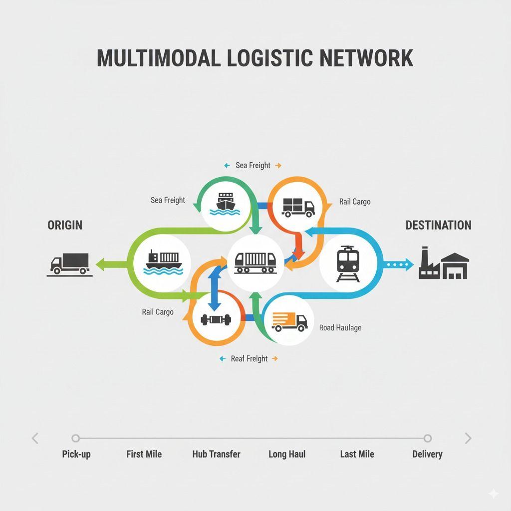 Map showing Denmark’s transport networks extending to Germany, Baltics, and the UK