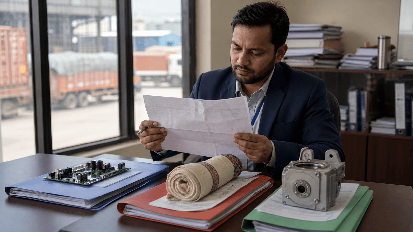 Nepal customs declaration linking an HS code to duty, VAT and permit checks