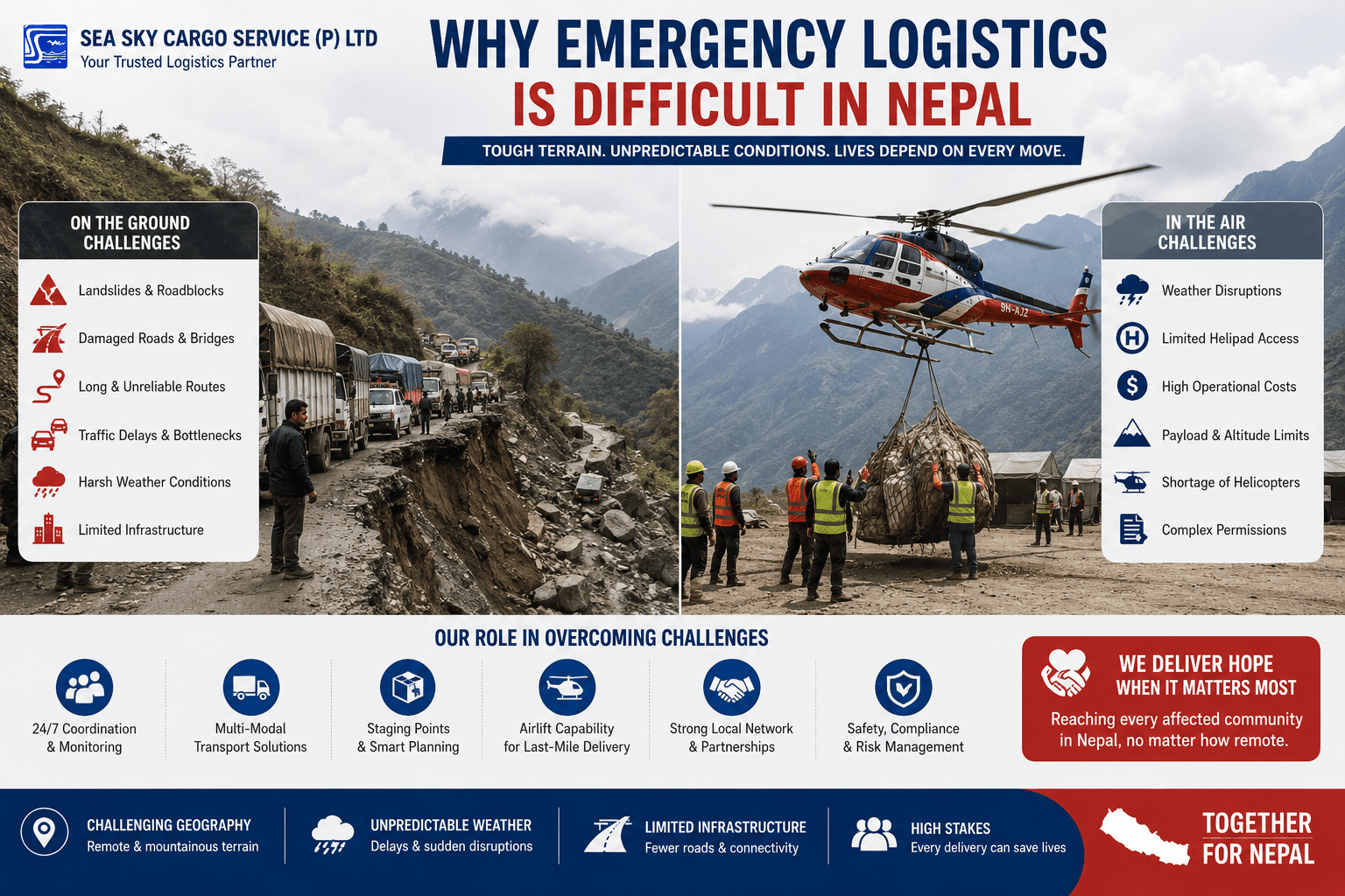 Why emergency logistics is difficult in Nepal.