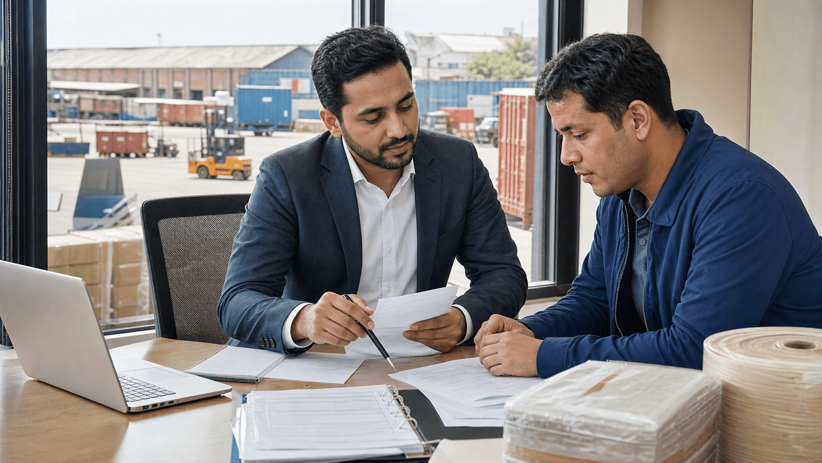 Sea Sky Cargo advisor reviewing HS code and Nepal customs documents with an importer