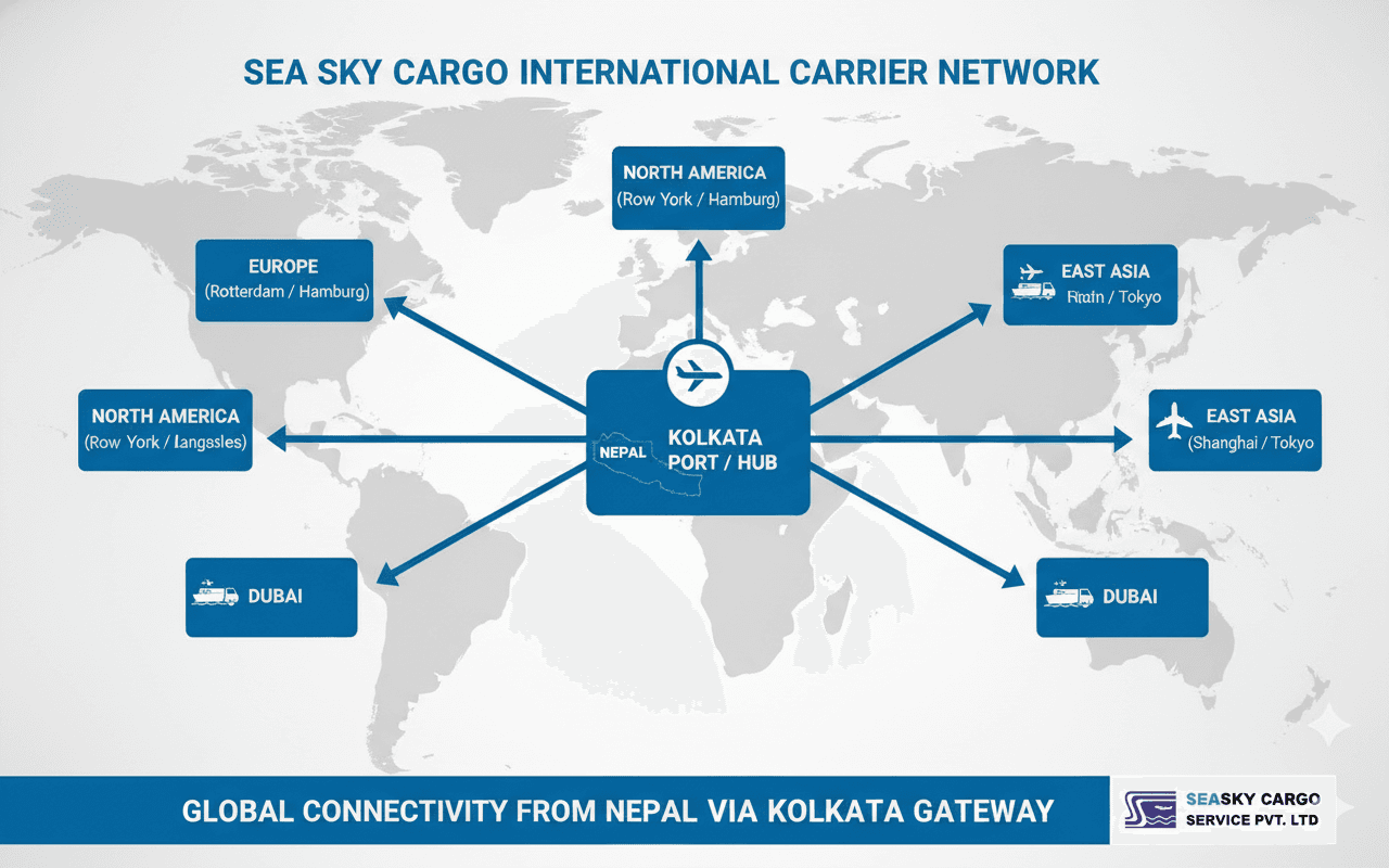 Sea Sky Cargo's extensive international carrier network.