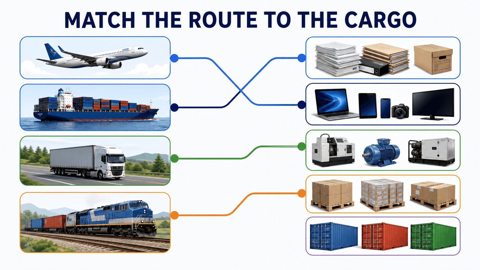 Documents electronics machinery and containers matched with Nepal freight modes