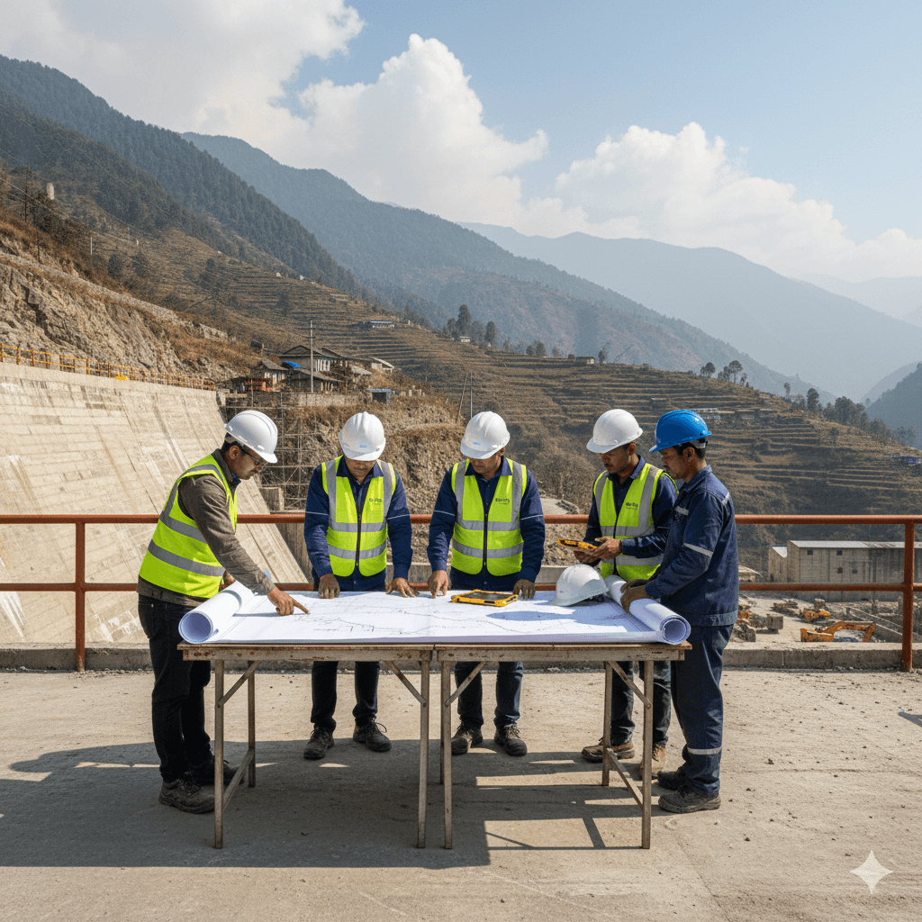 Sea Sky project cargo team coordinating with client engineers on site.