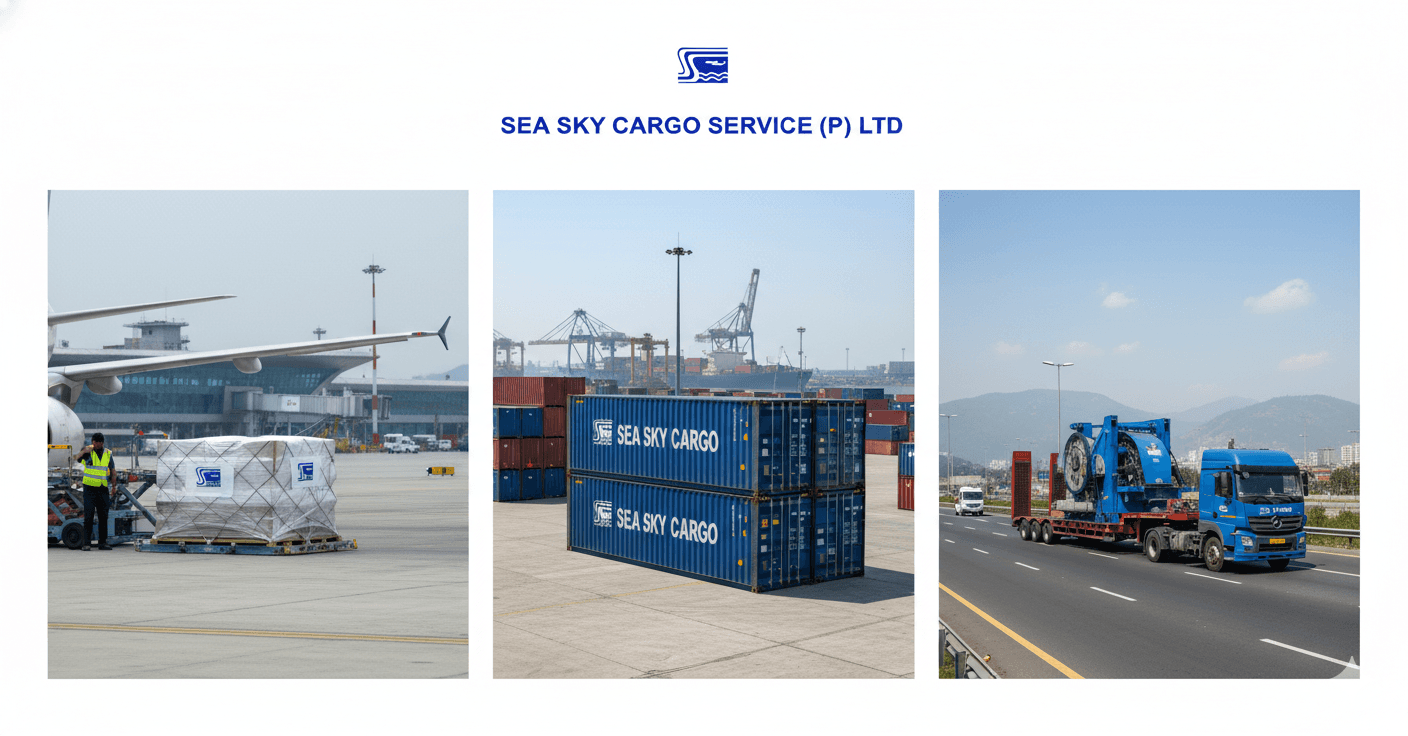 Sea Sky Cargo handling air, sea, and overland international freight from Nepal.