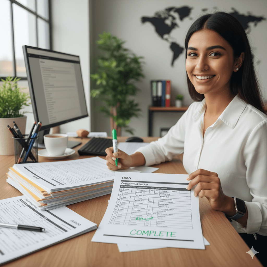 SMB logistics team preparing perfect customs documents to avoid cross-border shipping mistakes.