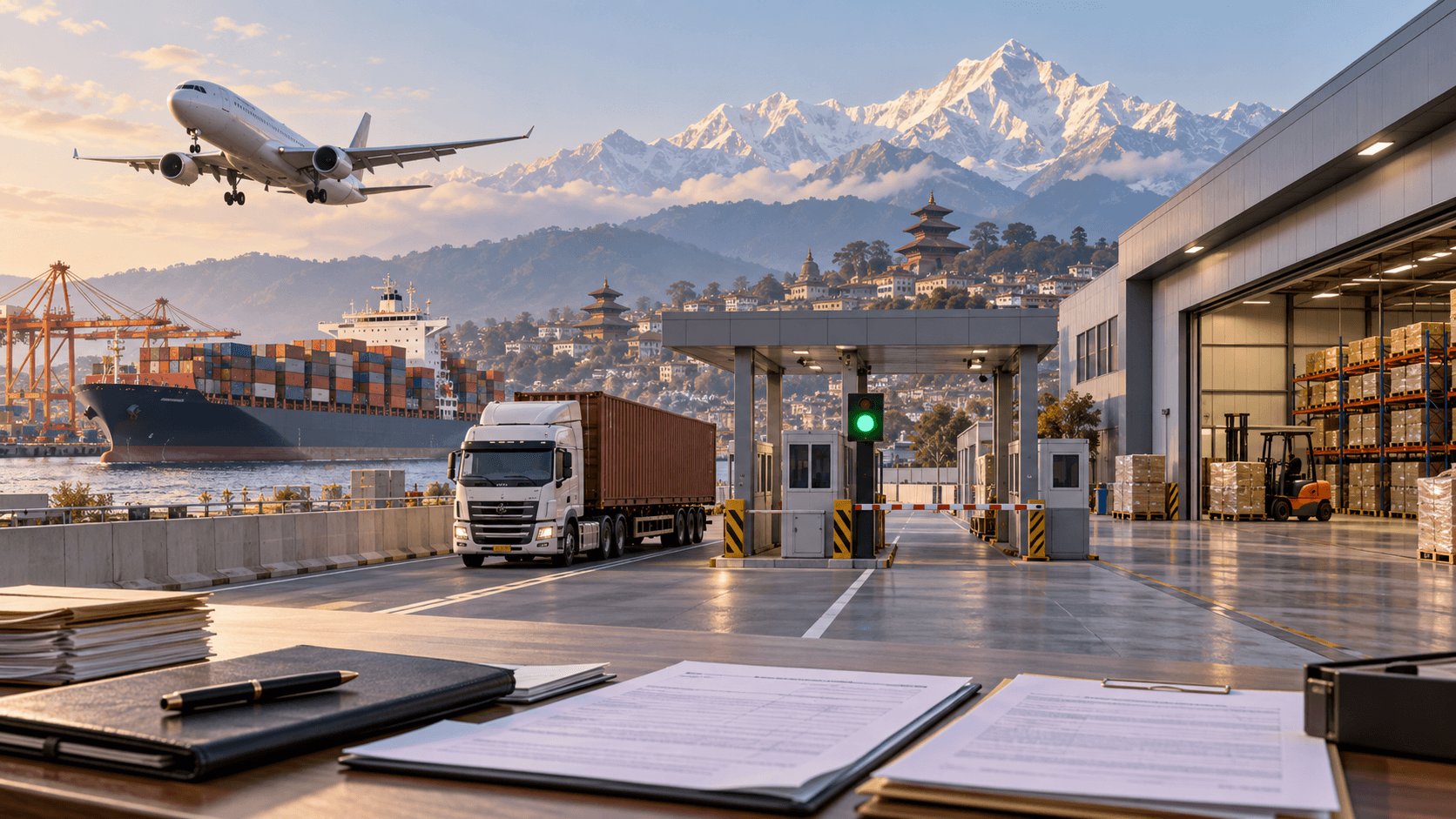 Integrated freight customs clearance and final delivery coordination for Nepal cargo