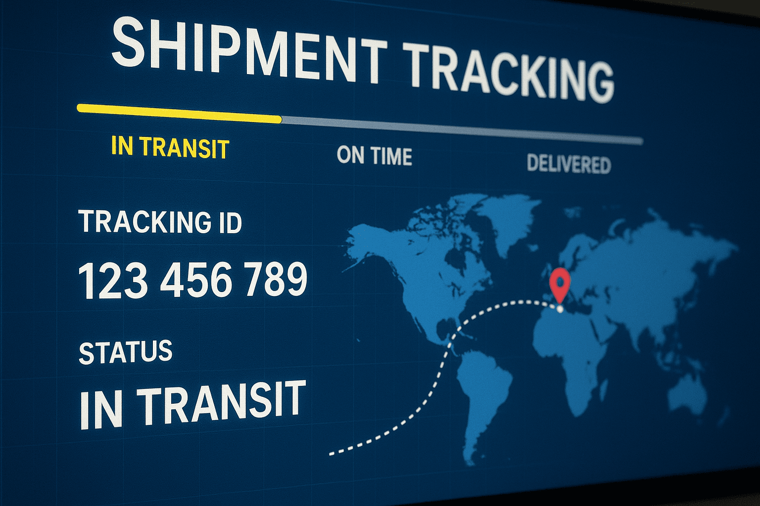 international shipment tracking digital display