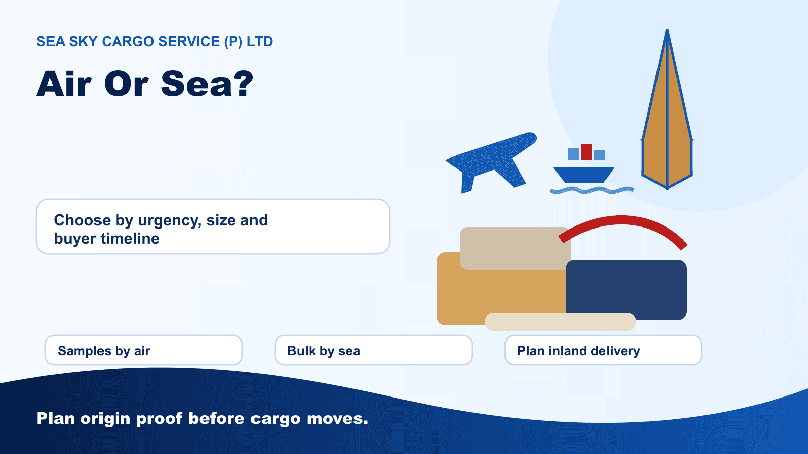 Air freight and sea freight options for Nepali exporters shipping goods to Europe