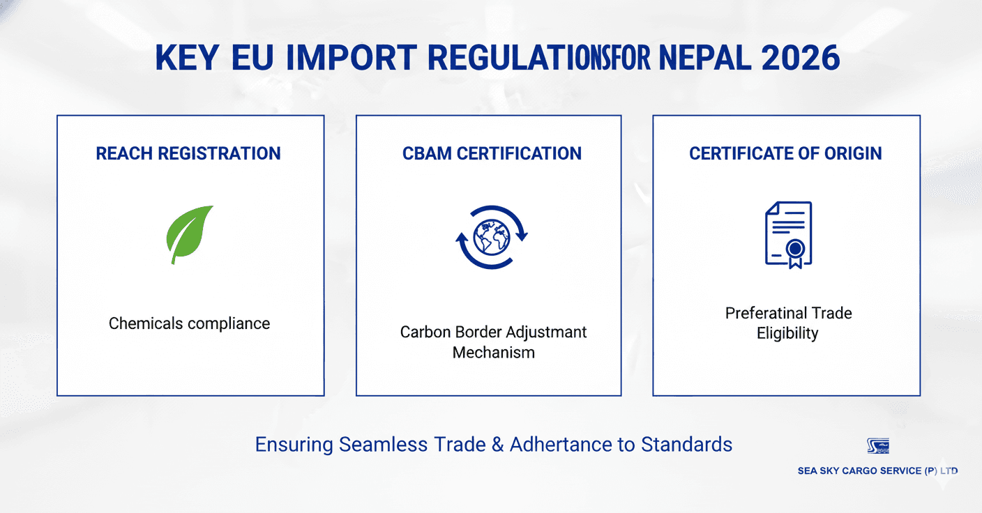 Key 2026 EU import regulations for Nepal goods.