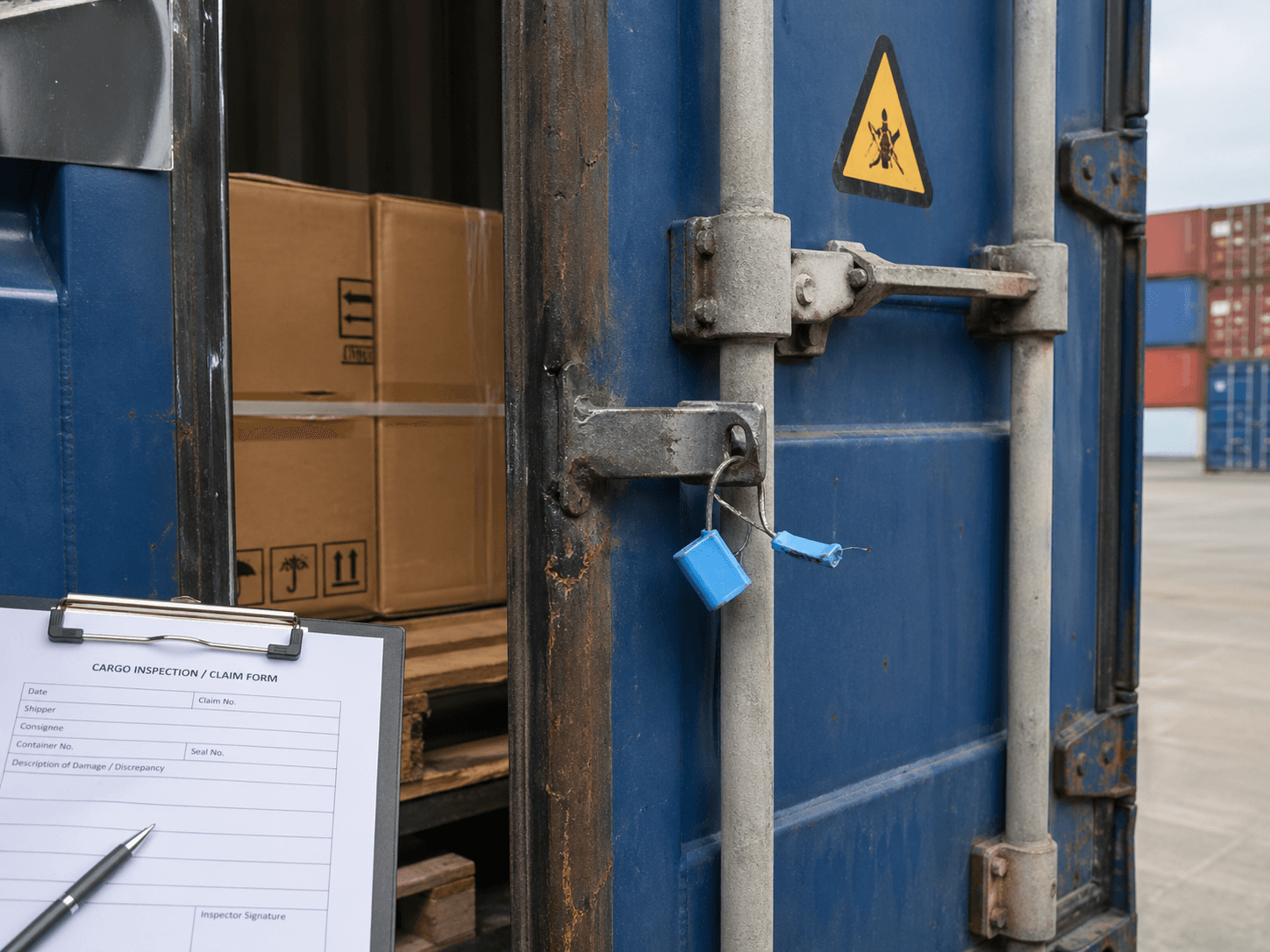 Common loss and damage scenarios in cargo insurance claims.