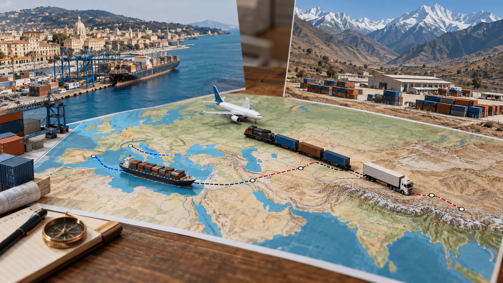 Italy to Nepal cargo routes combining European air and sea gateways with Nepal delivery