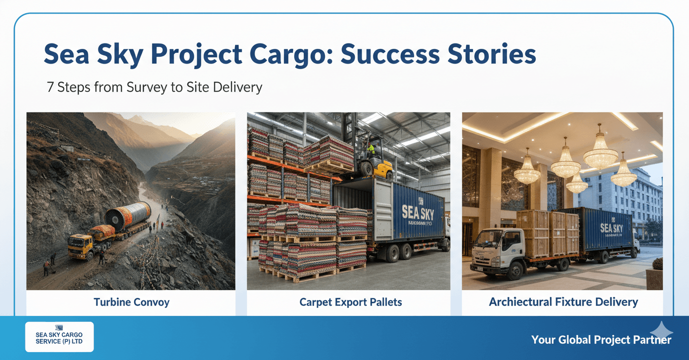 Real Sea Sky Cargo project cargo successes across industries.