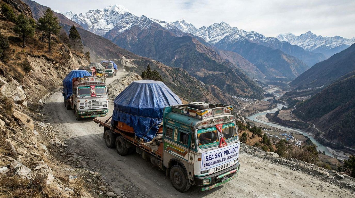 Sea Sky project cargo: Marsyangdi power turbines.