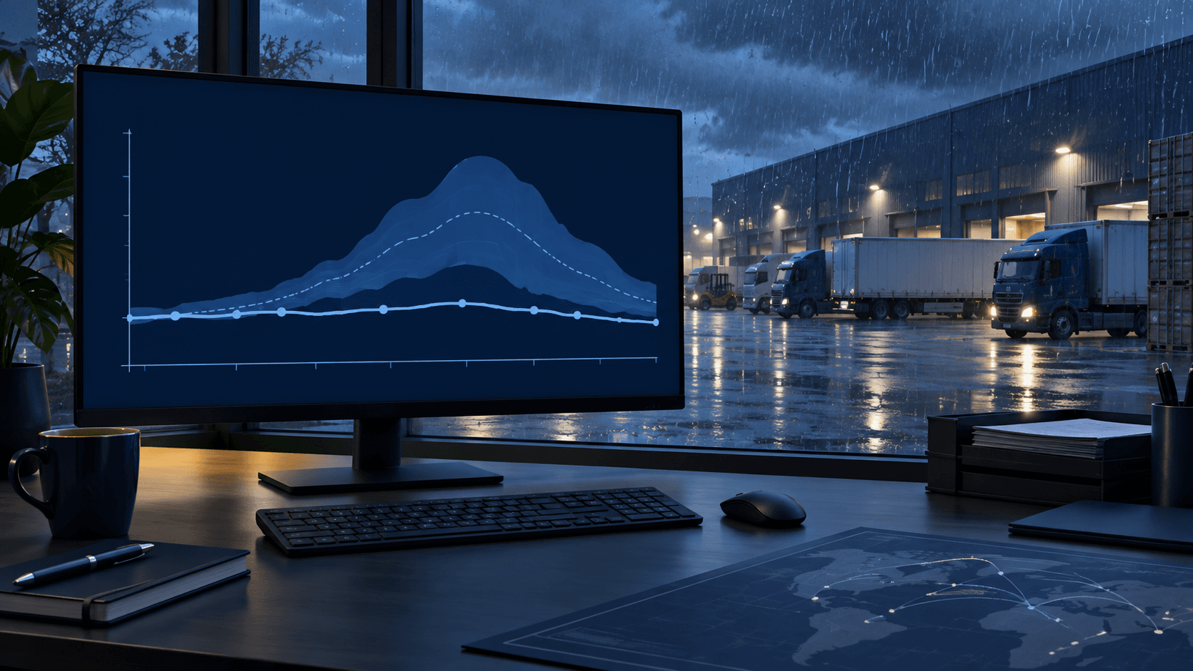 Wider and more variable freight transit-time range during Nepal monsoon