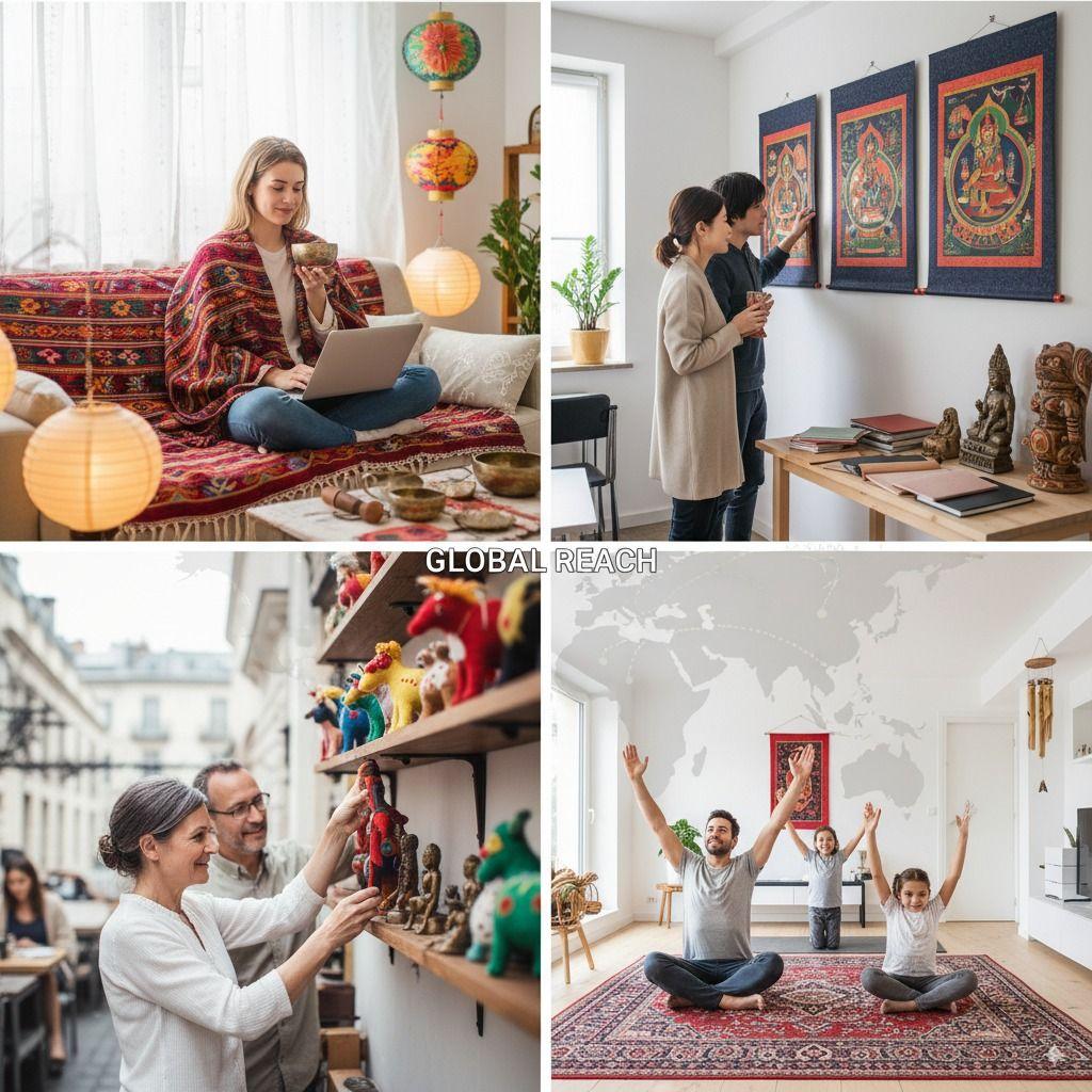 International customers worldwide enjoying authentic Nepali handicrafts, carpets, and paper products.