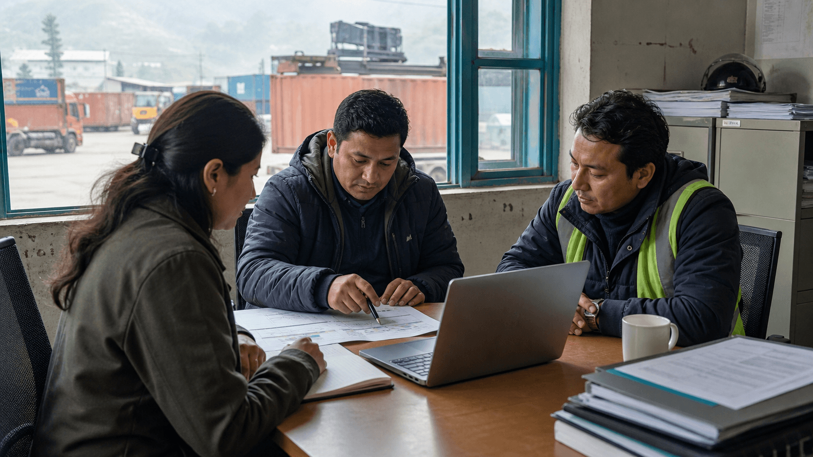 Sea Sky Cargo team planning Indian port release inland transit customs and Nepal delivery