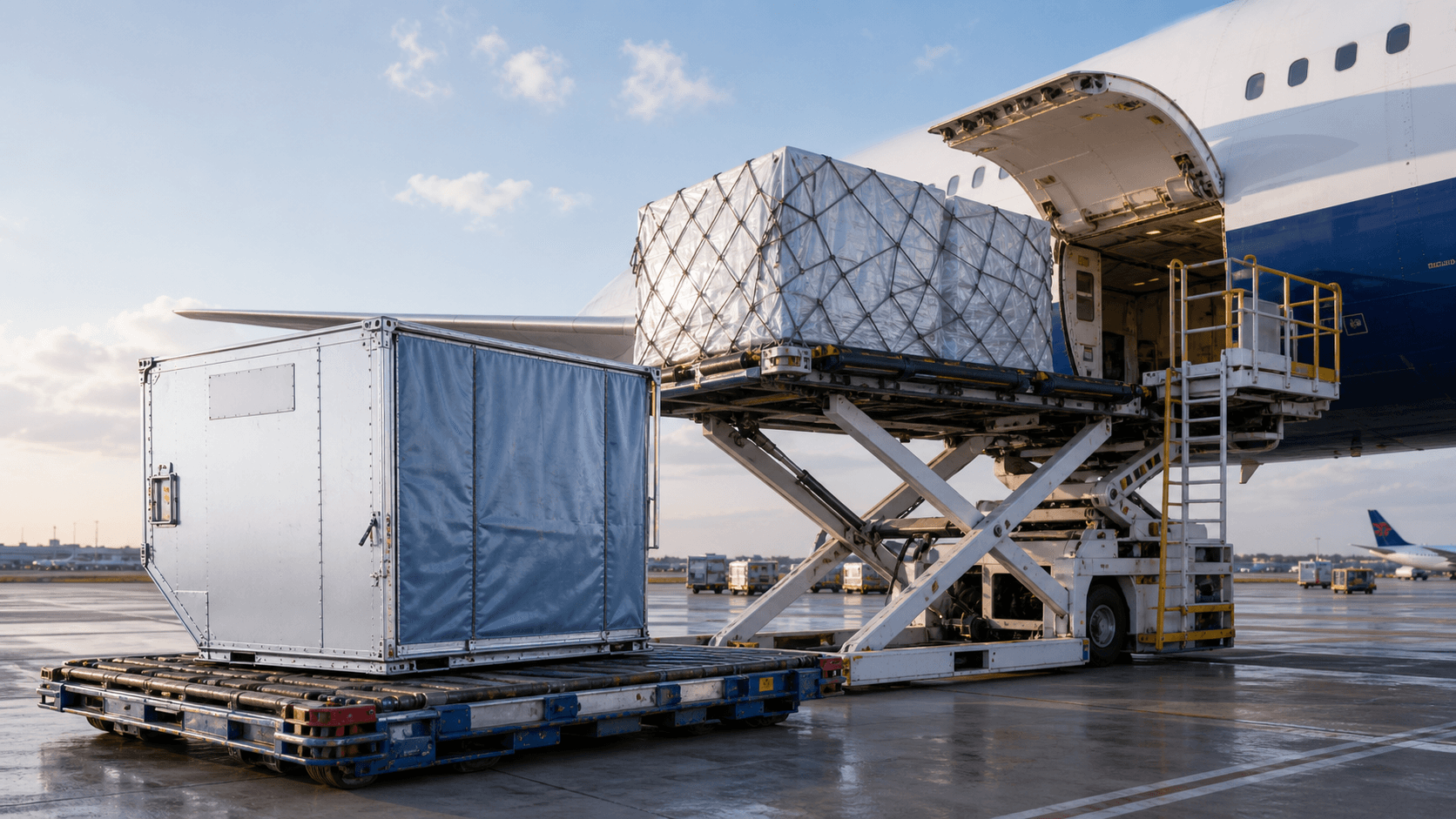 Why airlines use ULDs for air freight cargo.