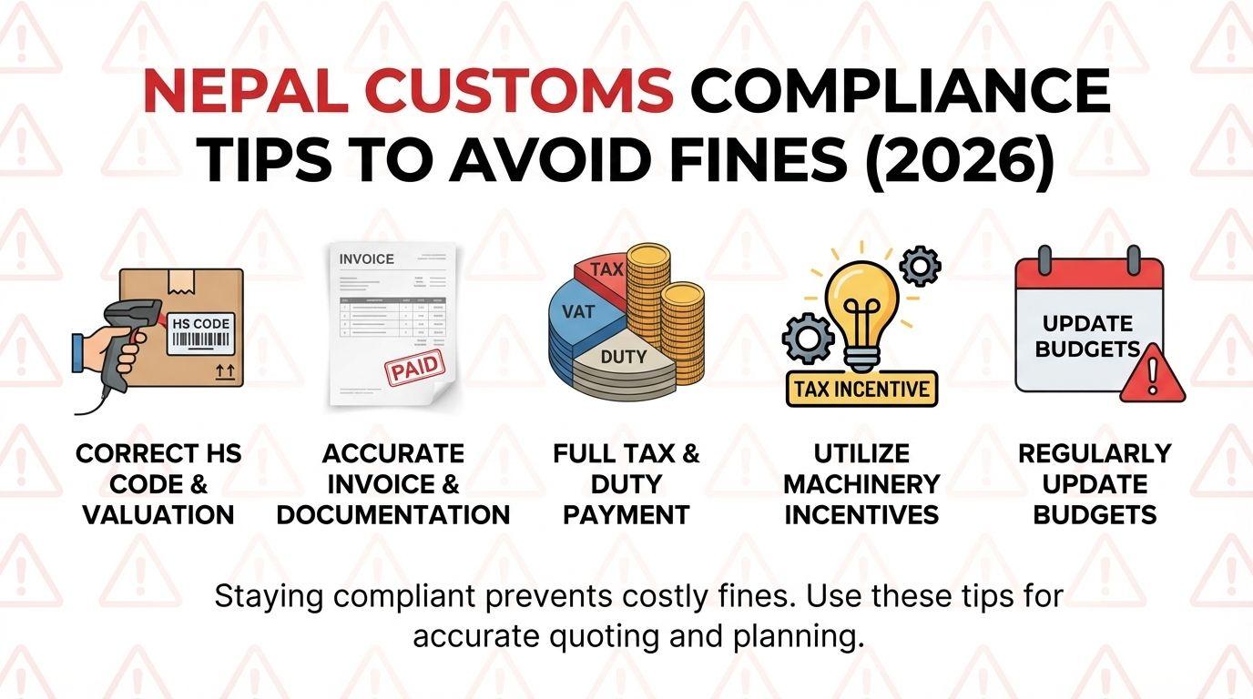 Nepal customs compliance tips avoid fines 2026 HS code valuation.
