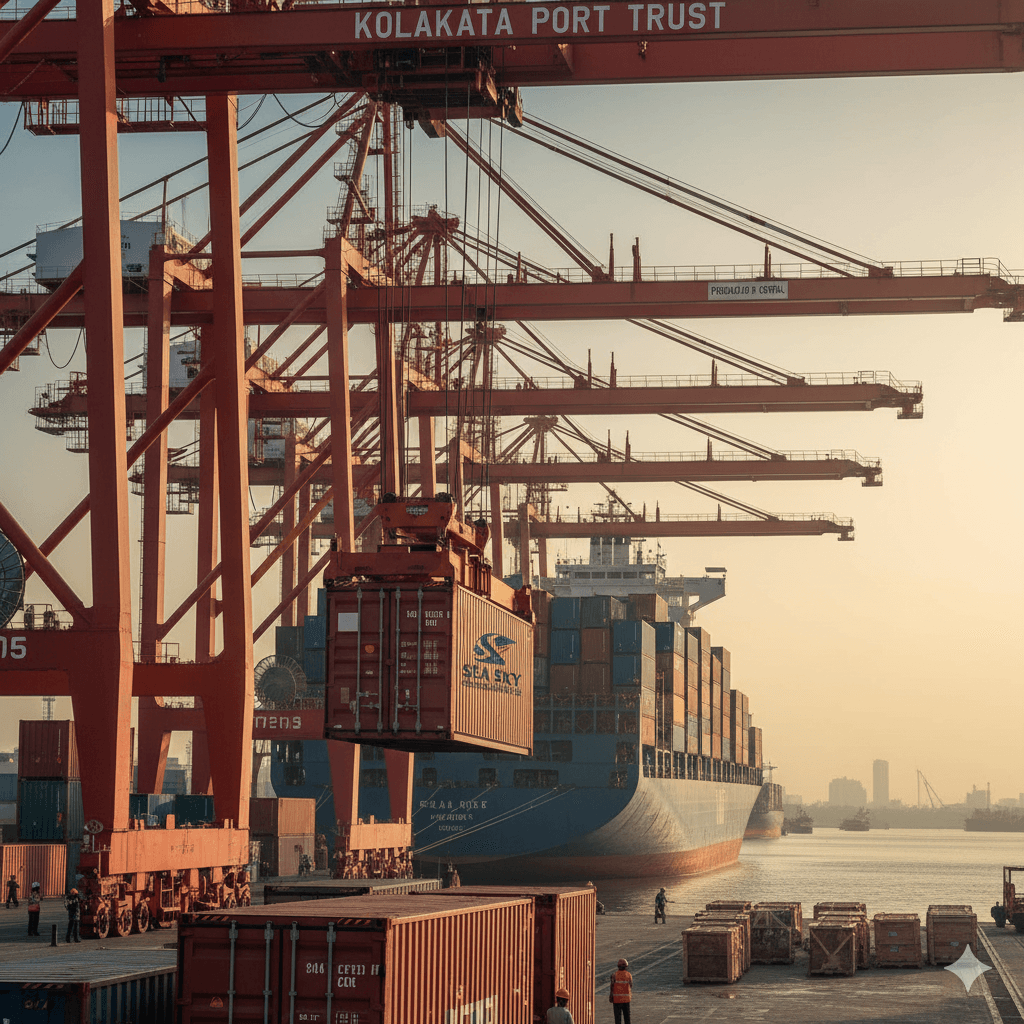 Sea freight Nepal carpets to China via Kolkata.