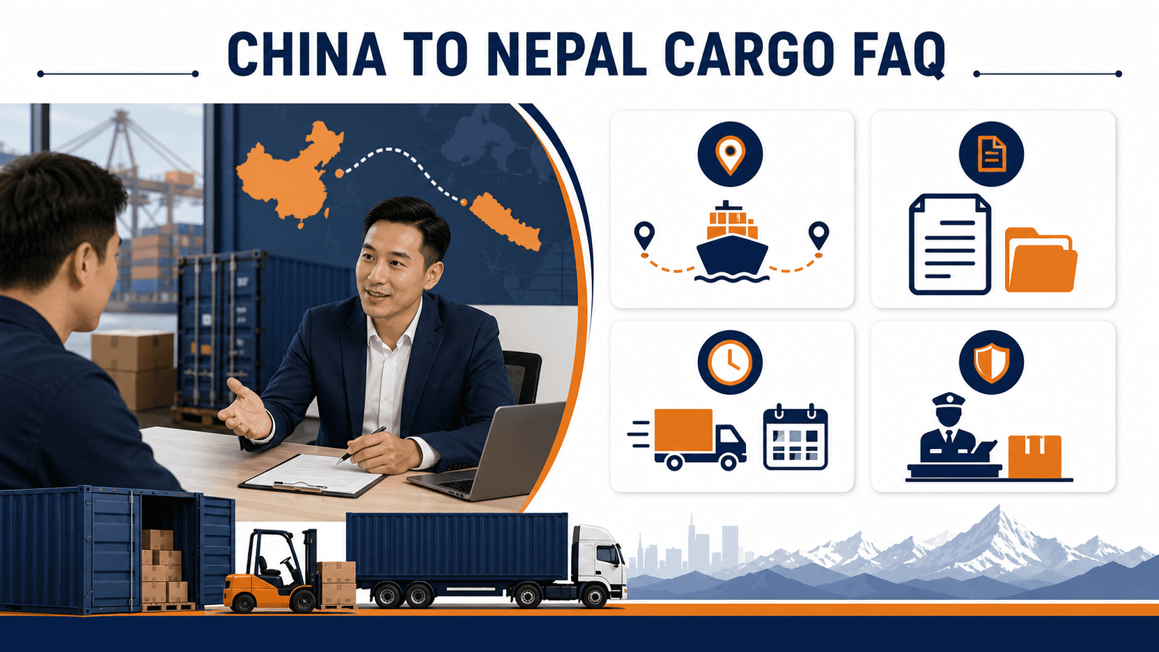 Importer discussing China to Nepal freight booking and customs questions