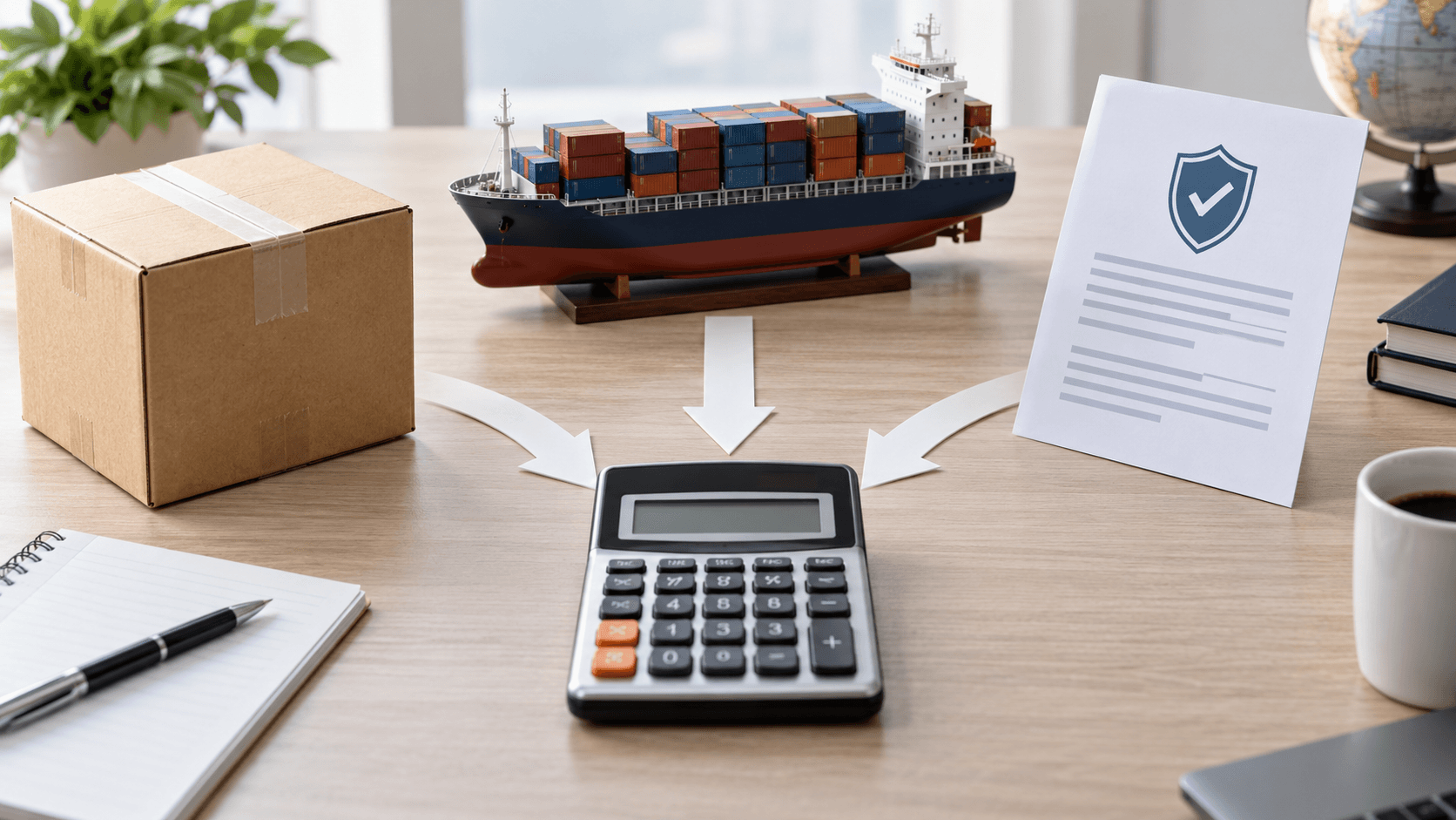 Calculator combining product freight and insurance into an estimated customs value for Nepal